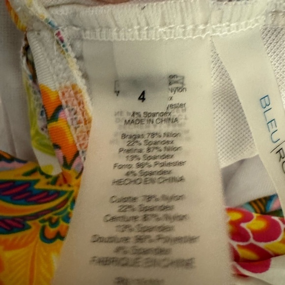 Bleu Rod Beattie 2 piece Swim Bikini Set Size 4 Floral - Picture 10 of 15
